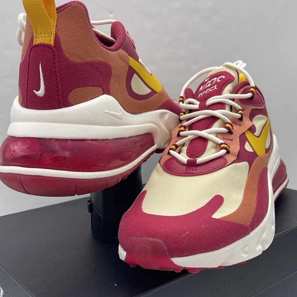 Nike Men’s AIR MAX 270 REACT Sneakers 
NOBLE RED/DARK SULFUR
A04971 601 - Picture 8 of 16